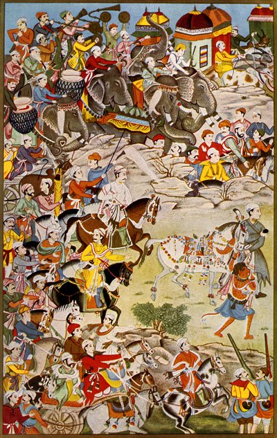 Marsch des Großmoguls Akbar der Große von Unknown